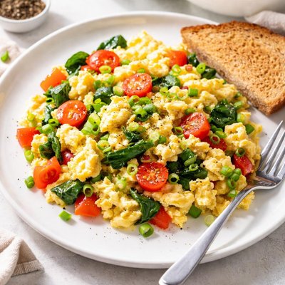 Veggie scrambled eggs
