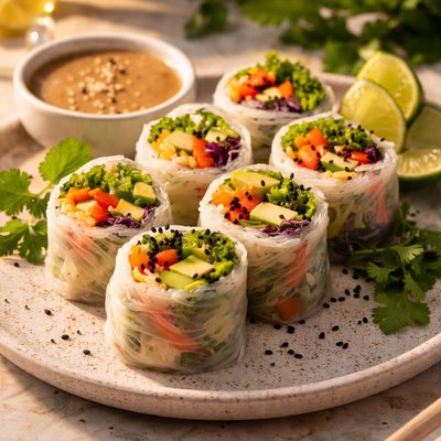 Veggie spring roll sushi king