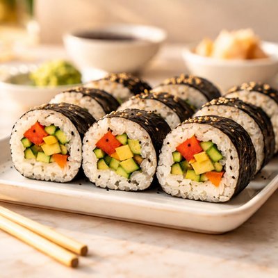 Veggie sushi rolls