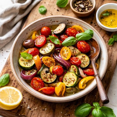 Veggies in olive oil