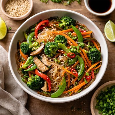 Veggies with glass noodles