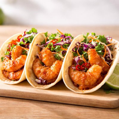 Velvet taco sweet chilli sheimp