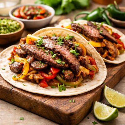 Venison fajitas