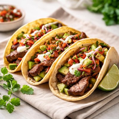 Vension tacos with almond wrap