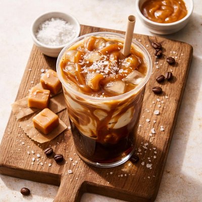 Venti salted caramel non dairy cold brew