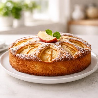 Versunkener apfelkuchen