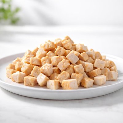 Very small sliced chicken