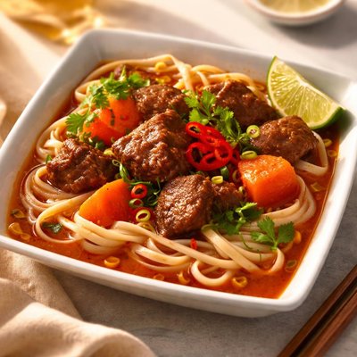 Viatnamese beef stew noodles