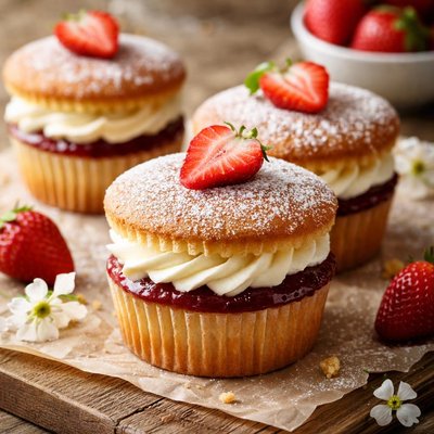 Victoria sponge muffin