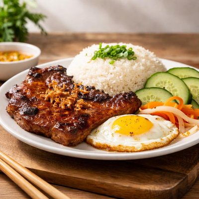 Vietamese porkchop rice