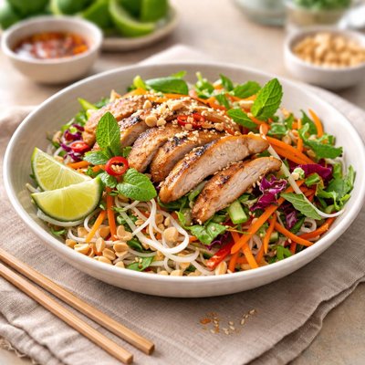 Vietnamese chicken noodle salad