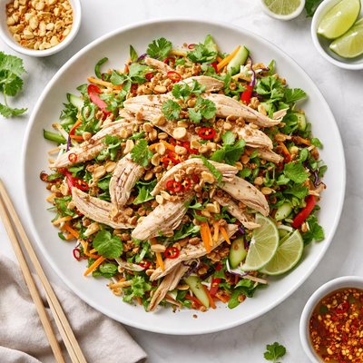 Vietnamese chicken salad mixed