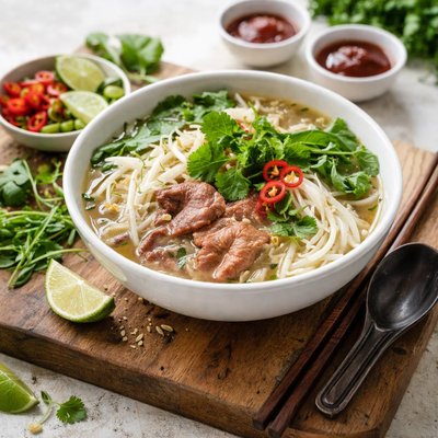 Vietnamese pho soup