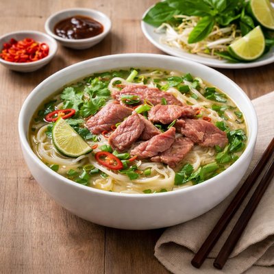 Vietnamese pho soup beef