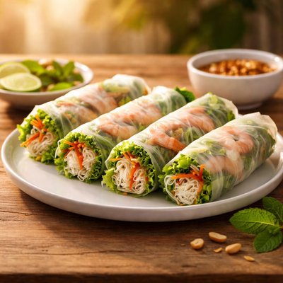 Vietnamese rice paper rolls