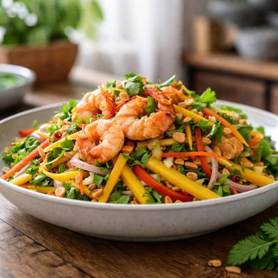 Vietnamese shrimp mango salad