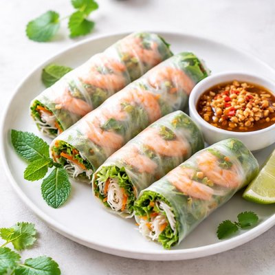 Vietnamese shrimp spring rolls