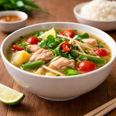 Vietnamese sour chicken soup