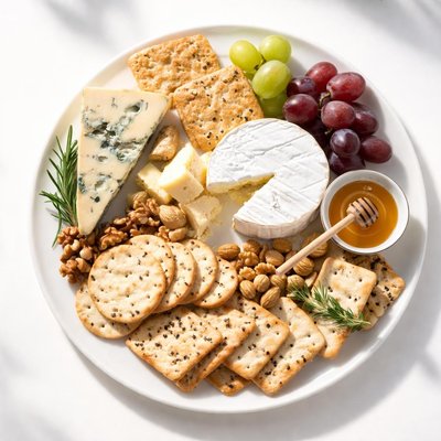 Vintage cheese and crackers