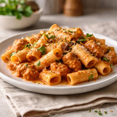 Vodka pasta with chicken