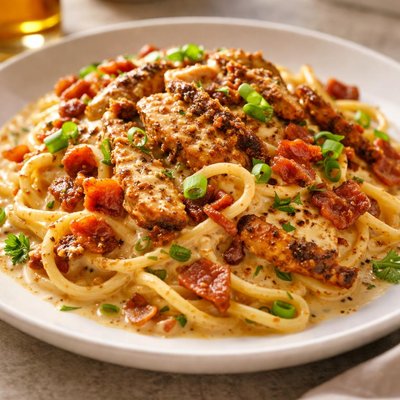 Voodoo cream sauce with bacon