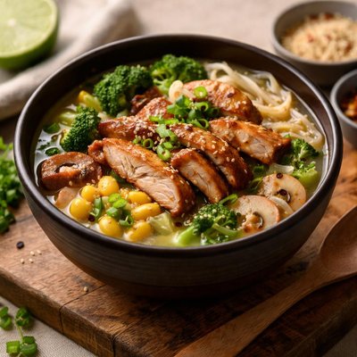 Waba grill loaded miso chicken soup