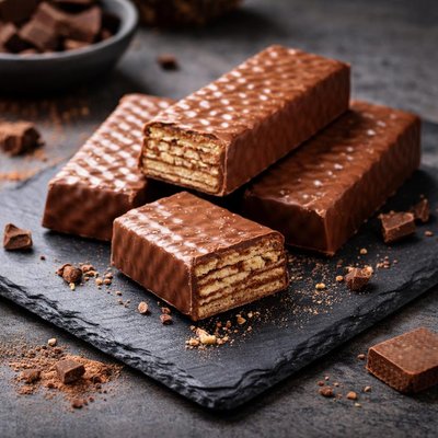 Wafer chocolate bar