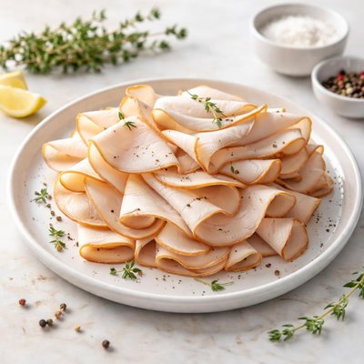 Wafer thin chicken slices