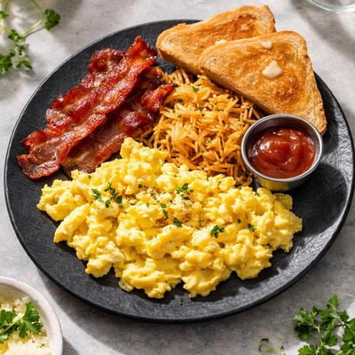 Waffle house two scrambled egg