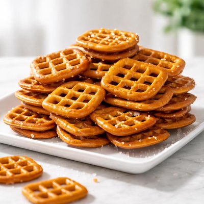 Waffle pretzels