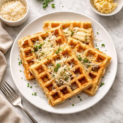 Waffle with cheese