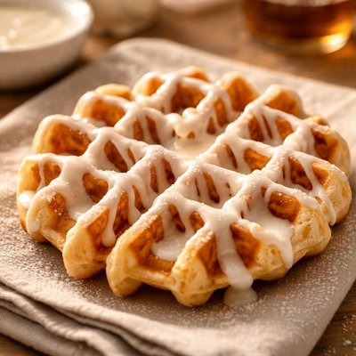 Waffle with icing