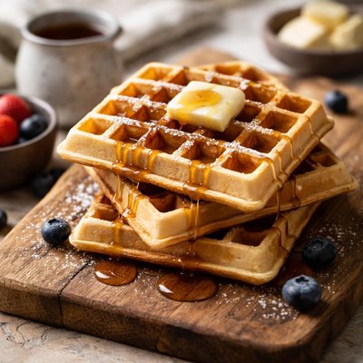 Waffle with maple