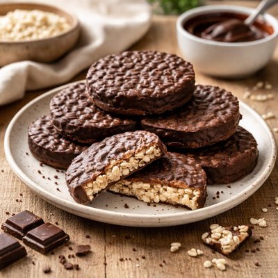 Wafle jaglane w czekoladzie dark