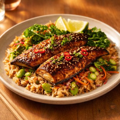 Wagamama spicy miso mackerel