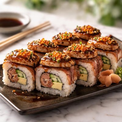 Wagyu fois gras sushi roll