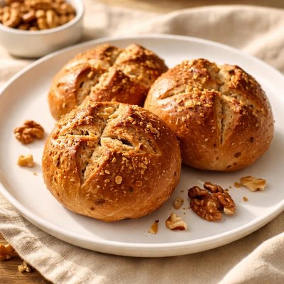 Walnut bread roll