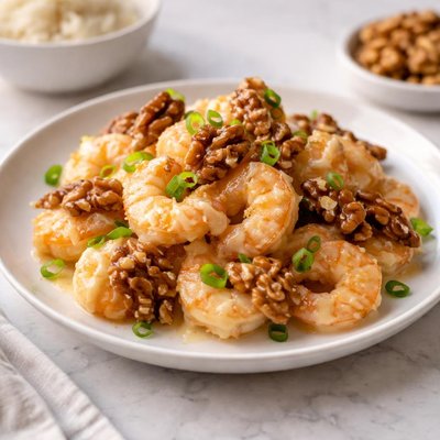 Walnut prawns
