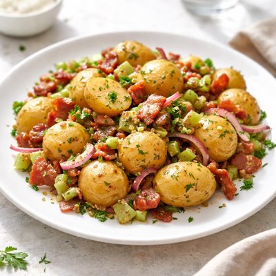 Warm potato salad