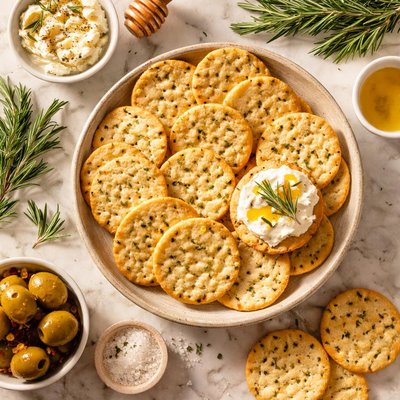 Water crackers rosemary