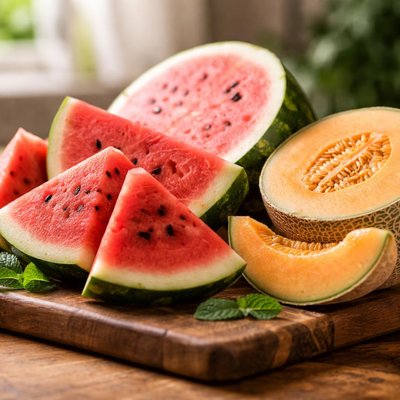 Watermelon and cantaloupe