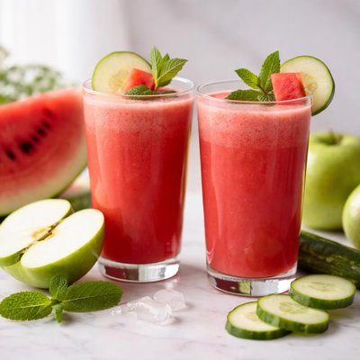 Watermelon cucumber green apple juice