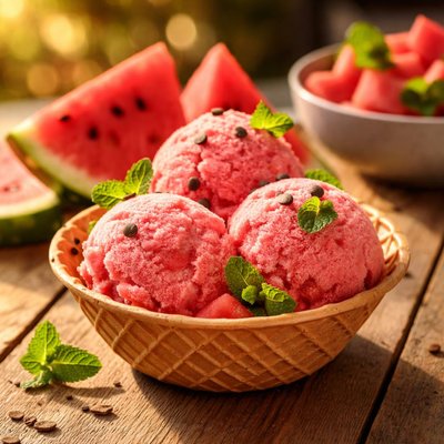 Watermelon ice cream