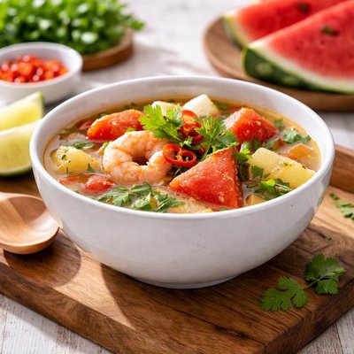 Watermelon sour soup