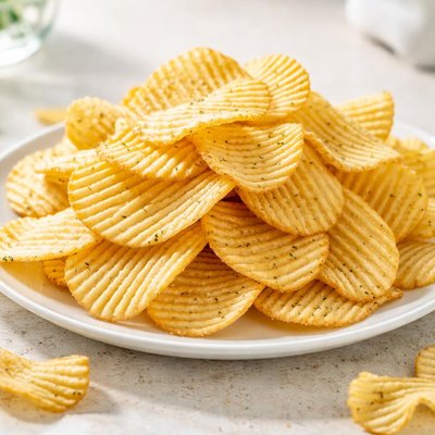 Wavy potato chips