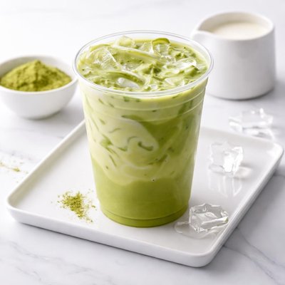 Wawa large matcha tea with silk vanilla milk