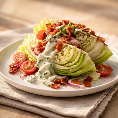 Wedge salad with blue cheese dressing