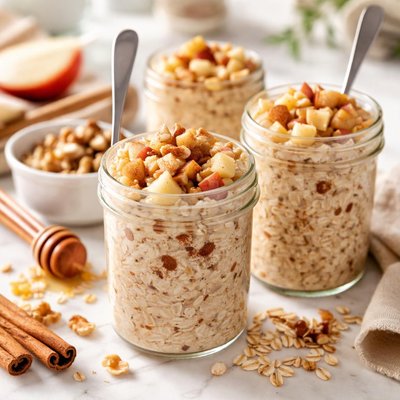Well plated by eryn apple cinnamon overnight oats