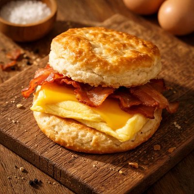 Wendy bacon and egg biscuit