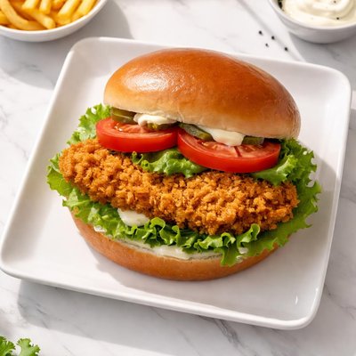 Wendys crispy chicken with lettuce